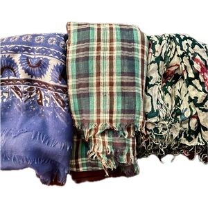Set of Three Patterned Scarves